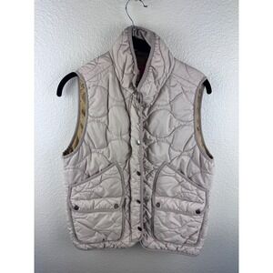 J Crew Quilted Excursion‎ Puffer Primaloft Vest Lightweight Insulated M Ivory